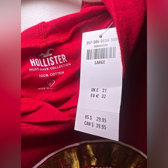 Red Hoodie Crop Top - Picture 5 of 6